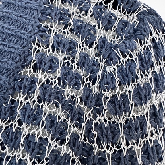💙RAG & BONE Women's Blue Knit Mesh Sweater Size XS - Picture 3 of 5